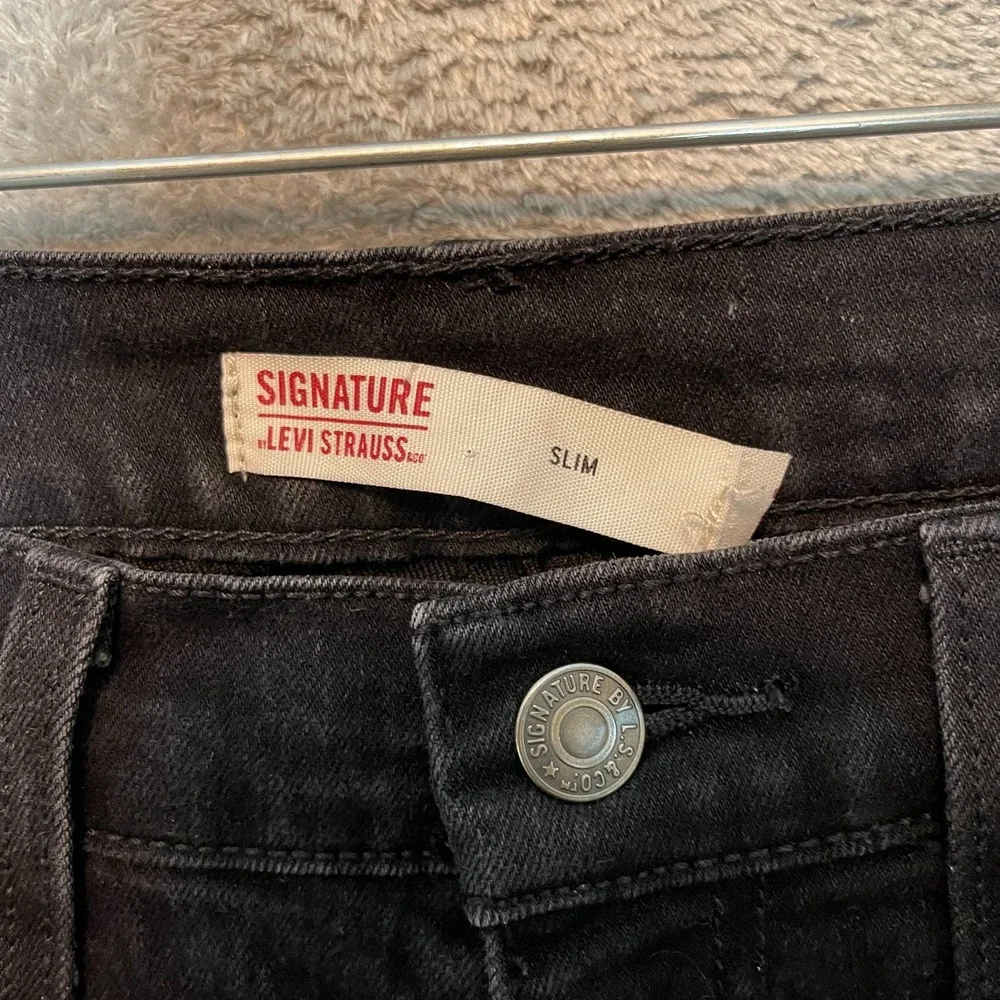 Signature Levis Men Slim Straight Jean 30x30* Black Denim Indie Trap Alternative